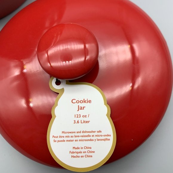 NIB Global Design Connections Red Santa Suit Cookie Jar in Box - Picture 11 of 11